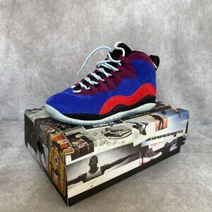 Women's Air Jordan 10 Retro NRG - Concord/Black-Rush Red - Size 8